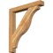Ekena Millwork Funston Block Rough Sawn Bracket w/ Offset Brace, Western Red Cedar, 6"W x 40"D x 44"H BKT0604X40X44FST05RWR - alternate 1